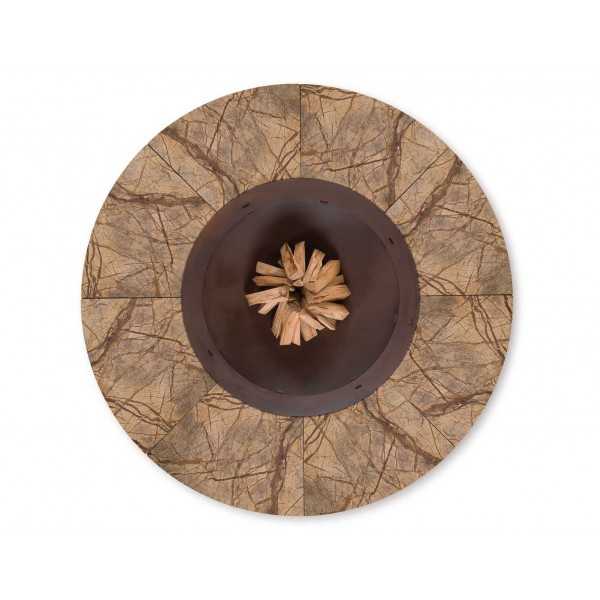 Ercole Rainforest Brown 250 - Outdoor Fire Pit Marble Brown - AK47