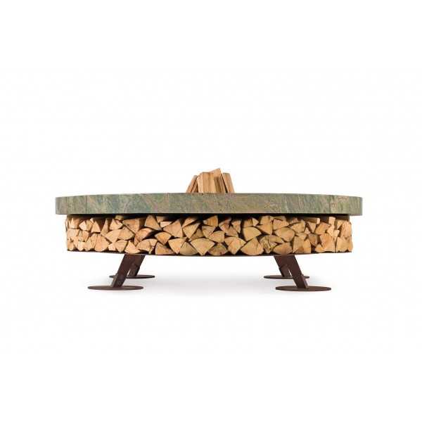Ercole Rainforest Green 150 - Outdoor Fire Pit Green Marble - AK47