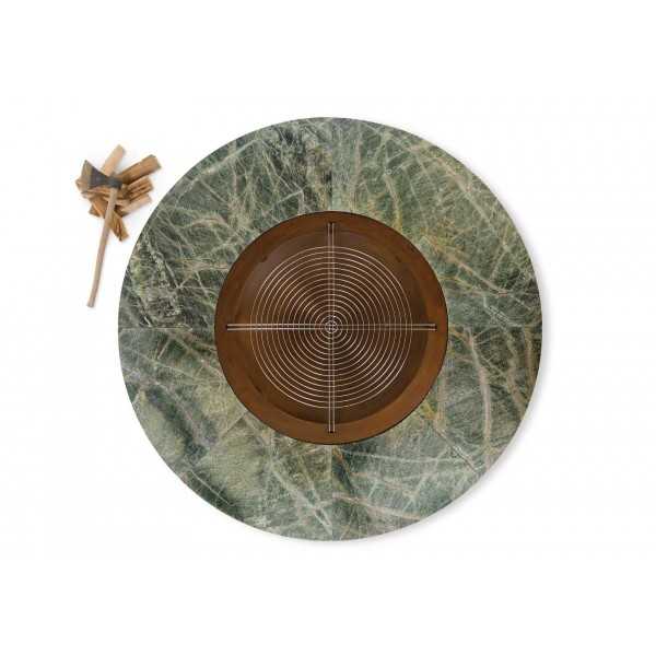 Détail Grille (option) - Ercole Rainforest Green 250 - Brasero Marbre Vert - AK47