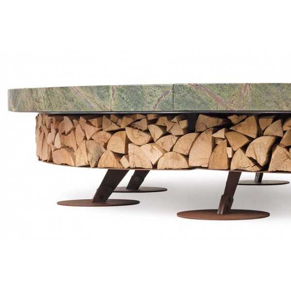 Ercole Rainforest Green 250 - Outdoor Fire Pit Green Marble - AK47