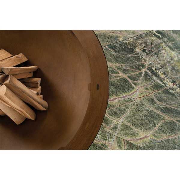 Ercole Rainforest Green 250 - Outdoor Fire Pit Green Marble - AK47