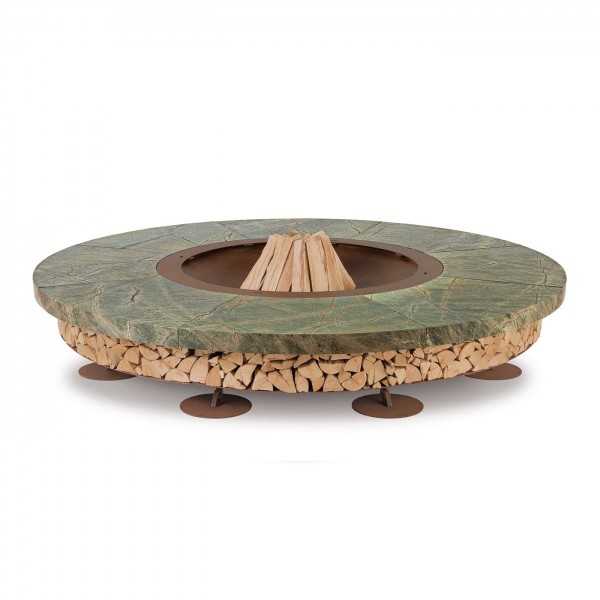 Ercole Rainforest Green 250 - Outdoor Fire Pit Green Marble - AK47