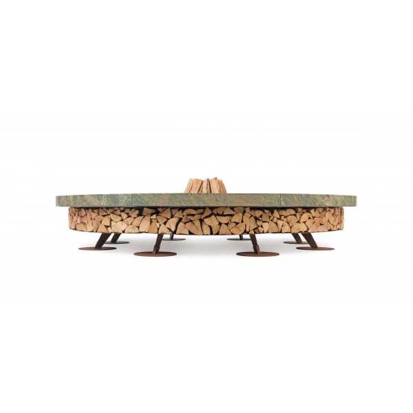Ercole Rainforest Green 250 - Outdoor Fire Pit Green Marble - AK47