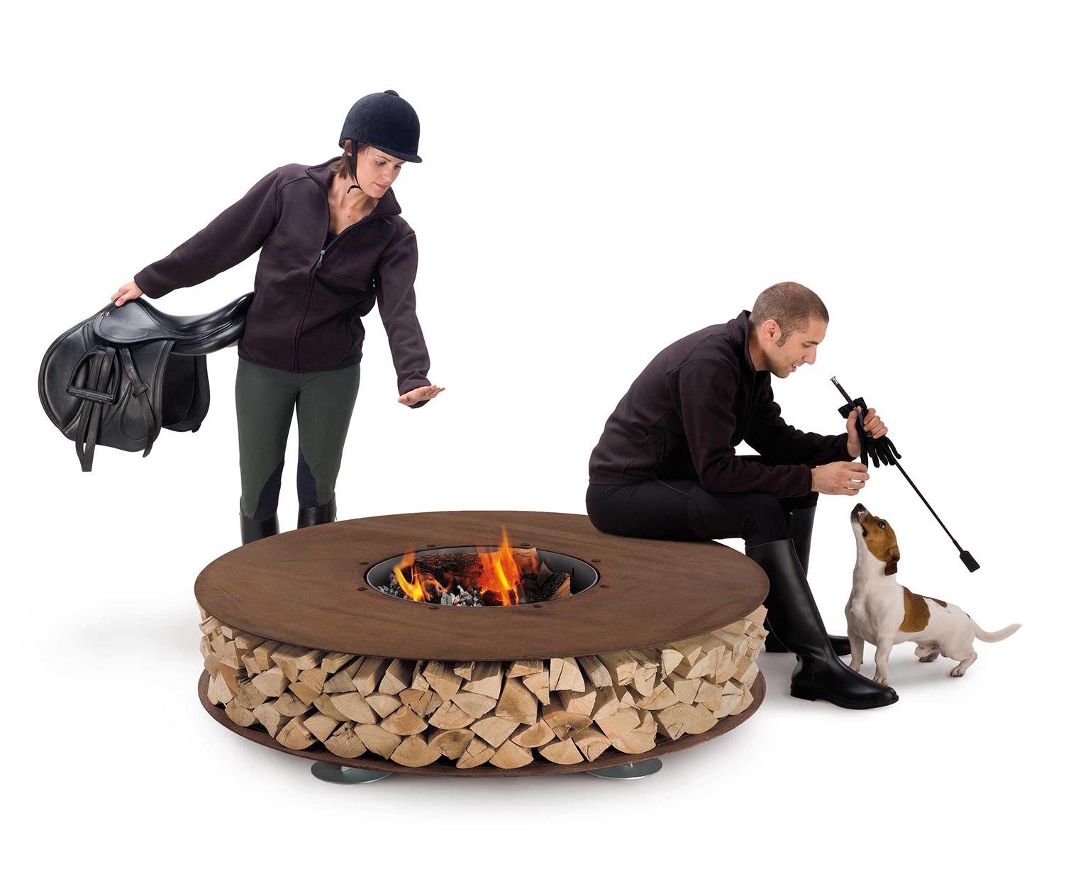 Outdoor Corten Steel Fire Pit Ø 150 cm - ZERO 150 by AK47
