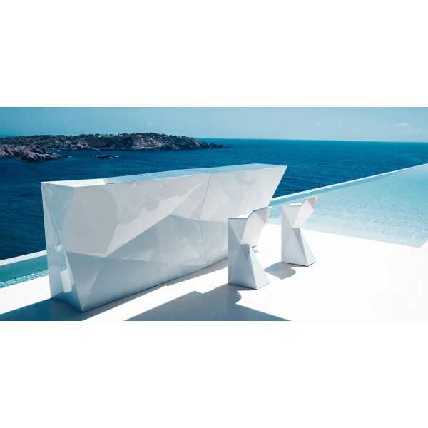 Faz Double Lacquered Bar with tabletop (optional) - Contemporary Pool Bar by Vondom