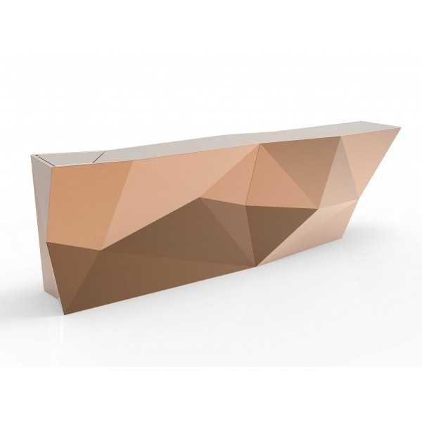 Faz Double Bronze Lacquered Bar with ice bucket (optional) by Vondom