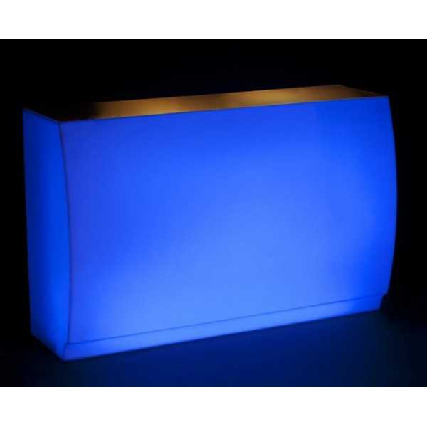 Bar FIESTA 180 Lumineux RGB Multicolore (lumière bleue) avec top en inox (en option)