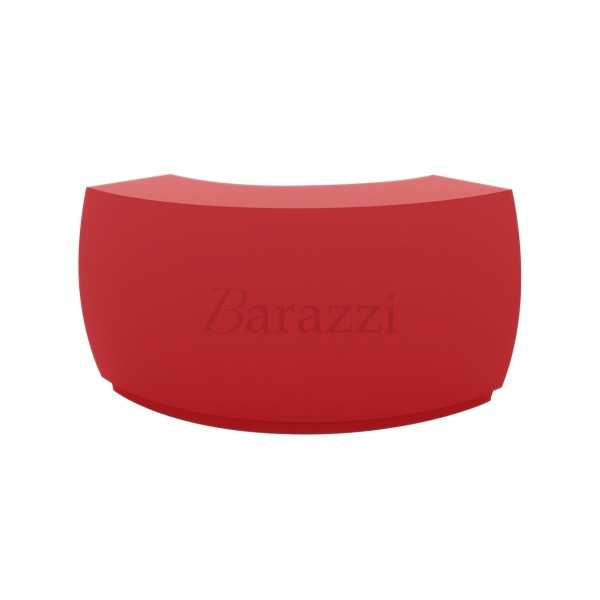 Fiesta Curved Bar with Red Lacquered Finish by Vondom