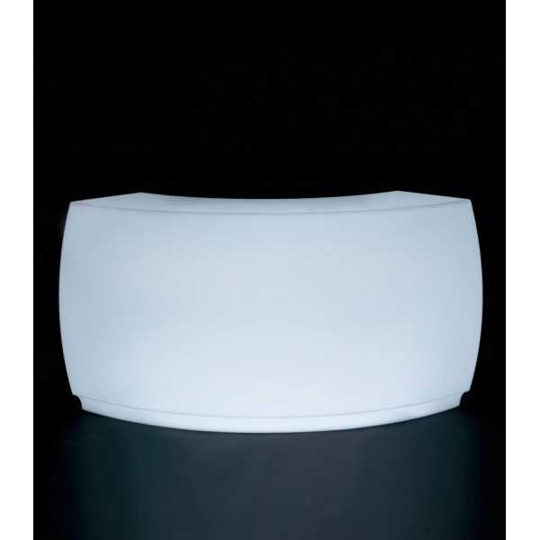 Curved Bar Counter with LED White Light by Vondom