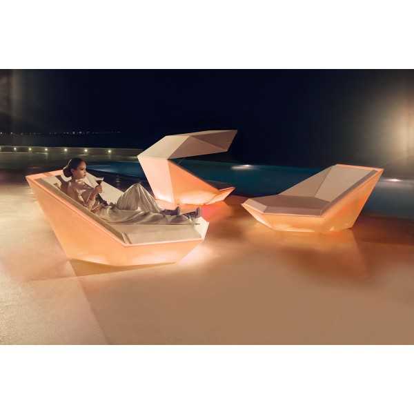 Bain de Soleil Lumineux à Led Multicolore Faz Daybed par Vondom