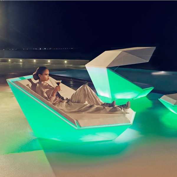 Eclairage Vert du Faz Daybed par Vondom