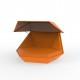 Orange Matt Faz Daybed with Parasol by Vondom