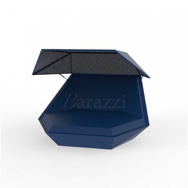 Faz Daybed Bleu Mat avec Parasol par Vondom 