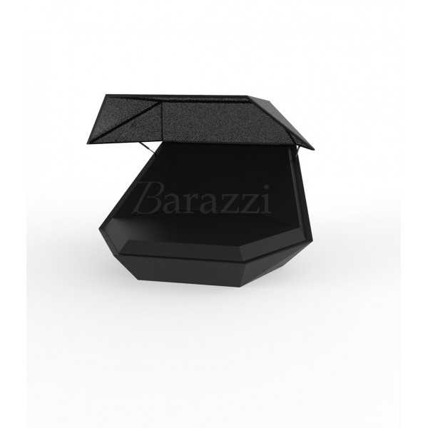 Transat XL Design Faz Daybed Noir Laqué avec Parasol par Vondom. Image d'illustration