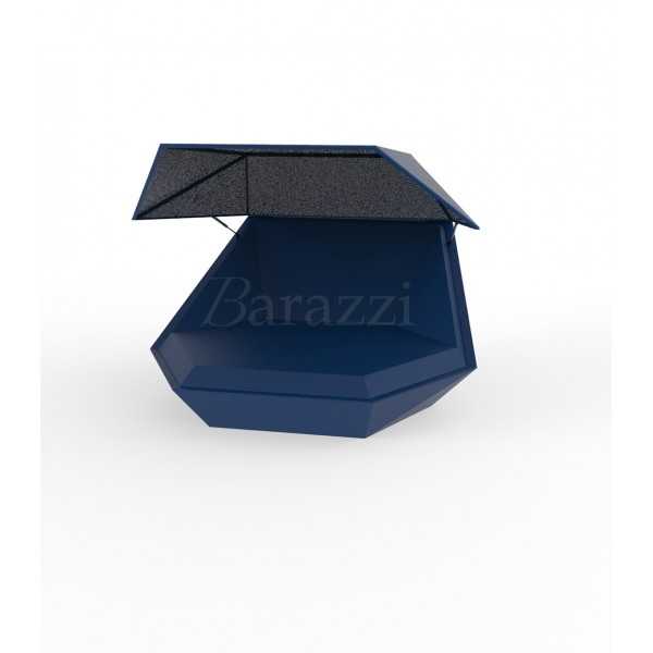 Transat XL Design Faz Daybed Bleu Laqué avec Parasol par Vondom. Image d'illustration