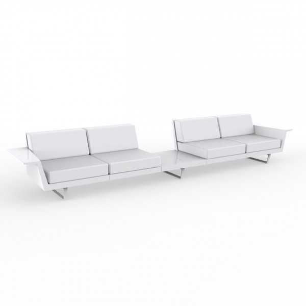 DELTA B 4 seater Sofa (previously FLAT Sofa) with Table and Lacquered Finish by Vondom