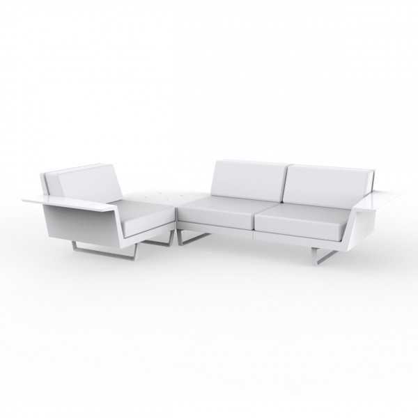 DELTA Corner Sofa with Table and Lacquered Finish by Vondom (previously part of FLAT collection)