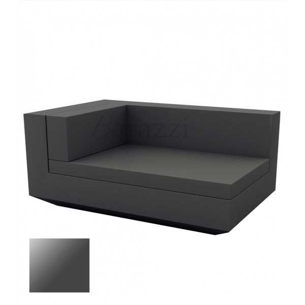 Vela Sofa Chaiselongue Anthracite lacquered