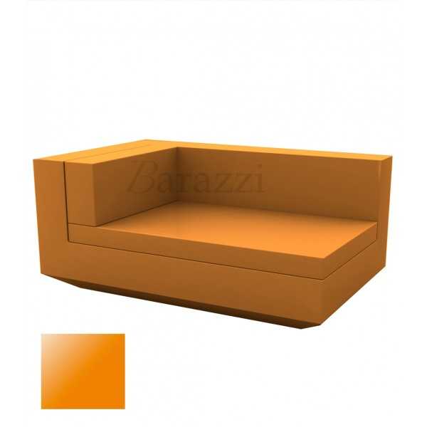 Vela Sofa Chaiselongue Orange lacquered