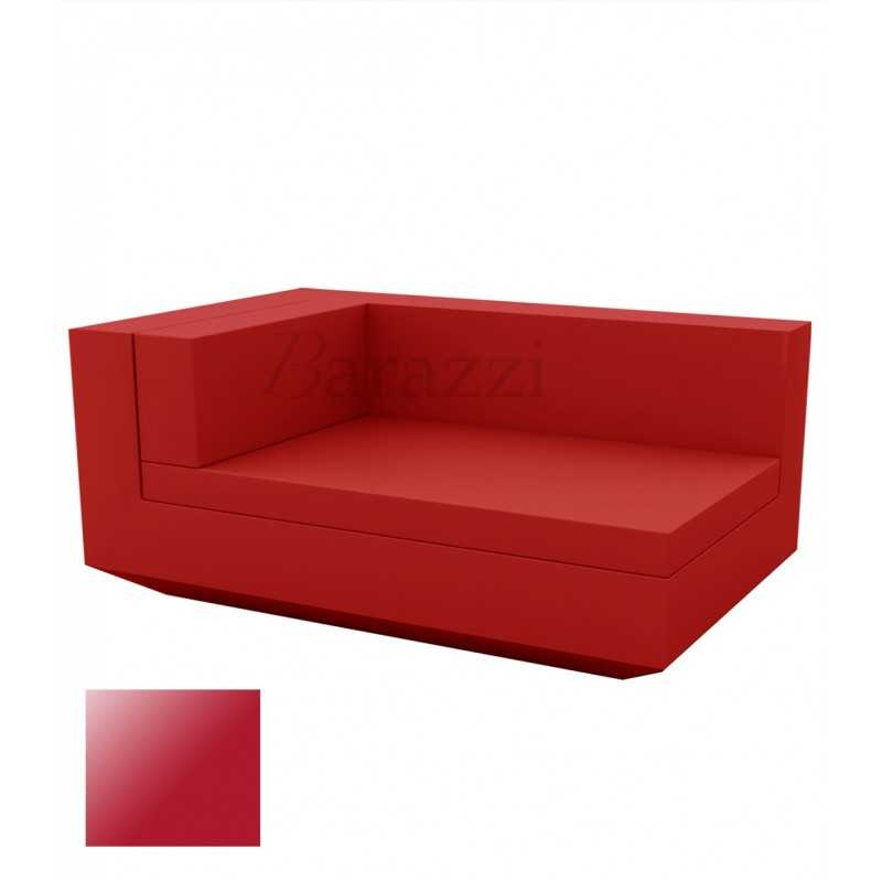 Outdoor Sectional Lacquered Couch Left Vela Sofa Chaiselongue by Vondom