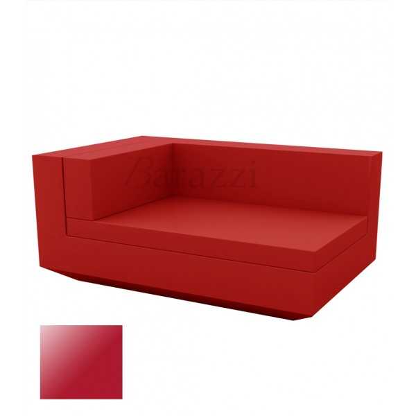 Vela Sofa Chaiselongue Red lacquered