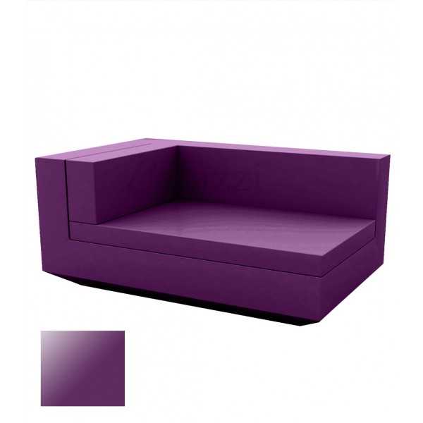 Vela Sofa Chaiselongue Plum lacquered