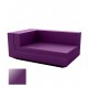 Vela Sofa Chaiselongue Plum lacquered