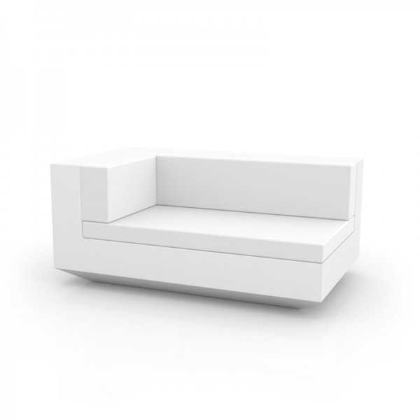 Vela Sofa Chaiselongue Gauche Lumineux Blanc par Vondom (eteint)