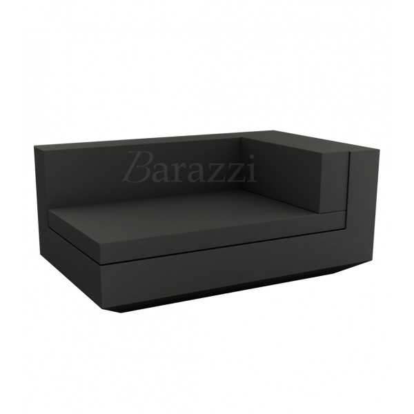 Chaise-longue Vela Sofa Droit Noir Mat Vondom