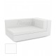 Chaise-longue Vela Sofa Droit Ice Mat Vondom