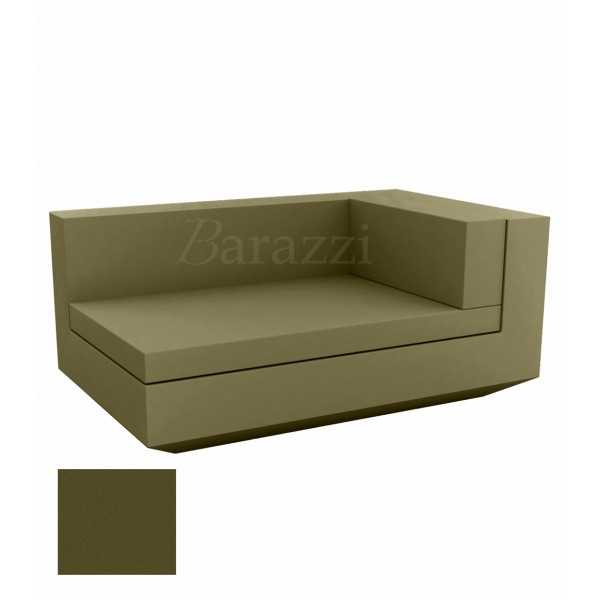 Chaise-longue Vela Sofa Droit Kaki Mat Vondom