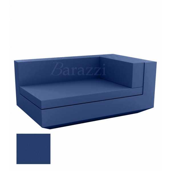 Chaise-longue Vela Sofa Droit Bleu Mat Vondom