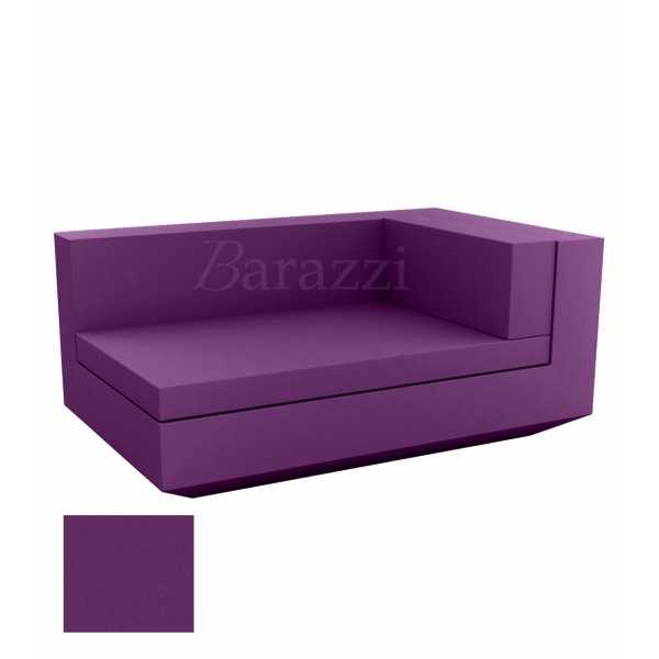 Chaise-longue Vela Sofa Droit Prune Mat Vondom