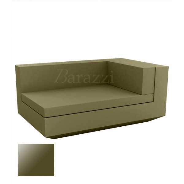 Chaiselongue Vela Sofa Right Khaki Lacquered Vondom