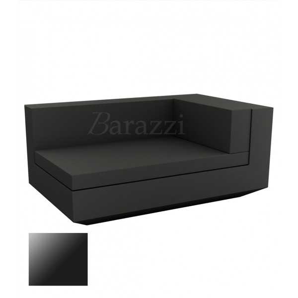 Meridienne Vela Sofa Droit Noir Laque Vondom