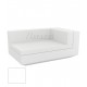 Chaiselongue Vela Sofa Right White Lacquered Vondom