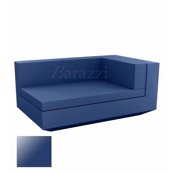 Meridienne Vela Sofa Droit Bleu Laque Vondom