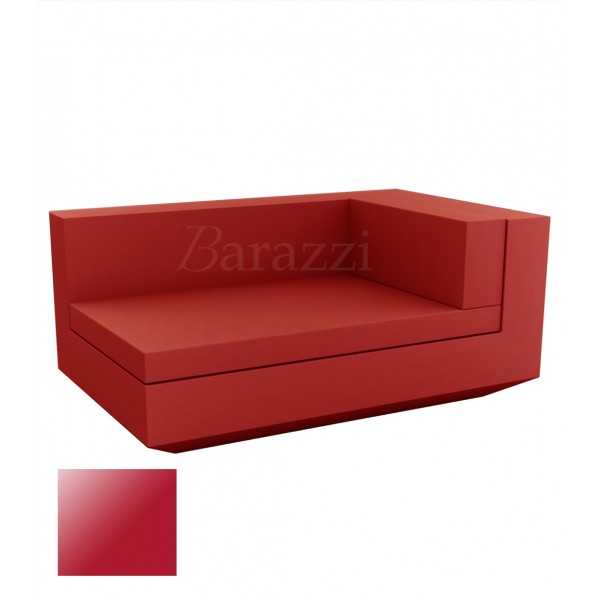 Meridienne Vela Sofa Droit Rouge Laque Vondom