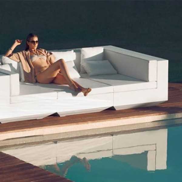 Vela Sofa Chaise-longue Module Gauche - Meridienne exterieure Laquee - Vondom