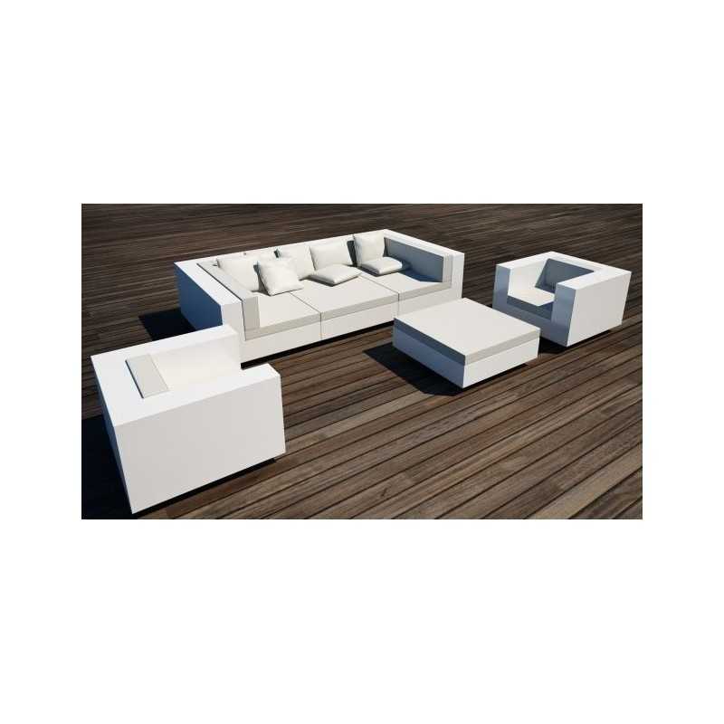 Méridienne d'extérieur Vela Sofa Module Central et Mat par Vondom
