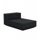 Chaise-longue Vela Sofa Central Noir Mat Vondom