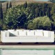 Vela Sofa Chaiselongue Lacquered - Outdoor Sectional Armless Couch with Right and left Daybed - Vondom