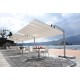 Parasol Geant Flexy Structure Silver avec Panneaux Inclinables Modulaires pour Espaces Exterieurs Hotels, Bars, Restaurants