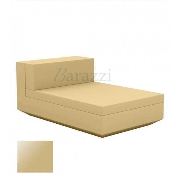 Vela Sofa Lacquered Armless Chaise longue Central Beige Vondom