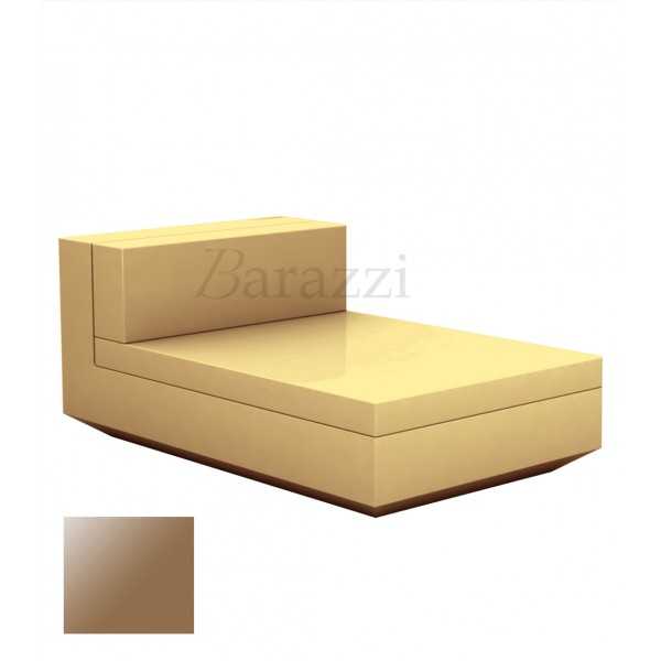 Vela Sofa Lacquered Armless Chaise longue Central Champagne Vondom