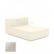 Vela Sofa Lacquered Armless Chaise longue Central Ecru Vondom