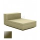 Vela Sofa Lacquered Armless Chaise longue Central Khaki Vondom