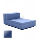 Vela Sofa Lacquered Armless Chaise longue Central Navy Vondom