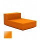 Vela Sofa Lacquered Armless Chaise longue Central Orange Vondom