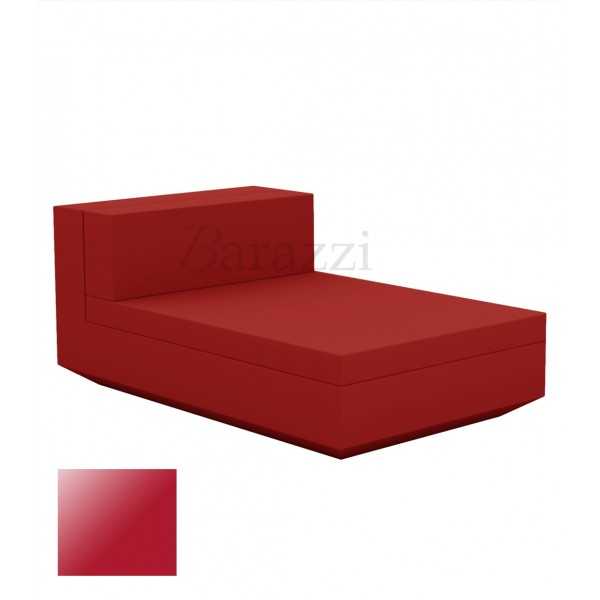 Vela Sofa Lacquered Armless Chaise longue Central Red Vondom